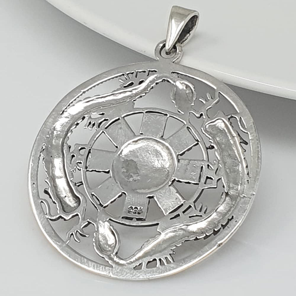 Men's Yin and Yang Flying Dragon Pendant