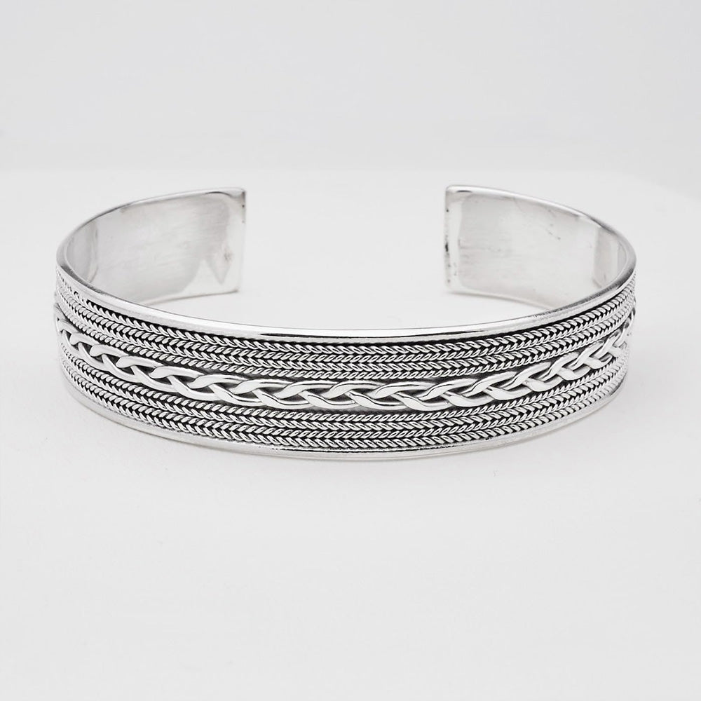 Men's Beautiful Solid 925 Sterling Silver Bangle