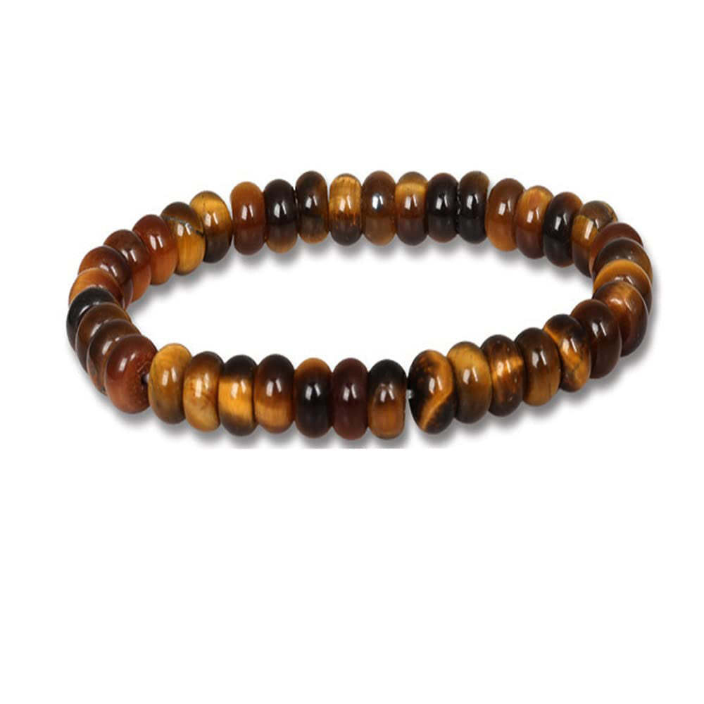 8mm Stackable Beaded Tigers Eye Gemstone Bracelet