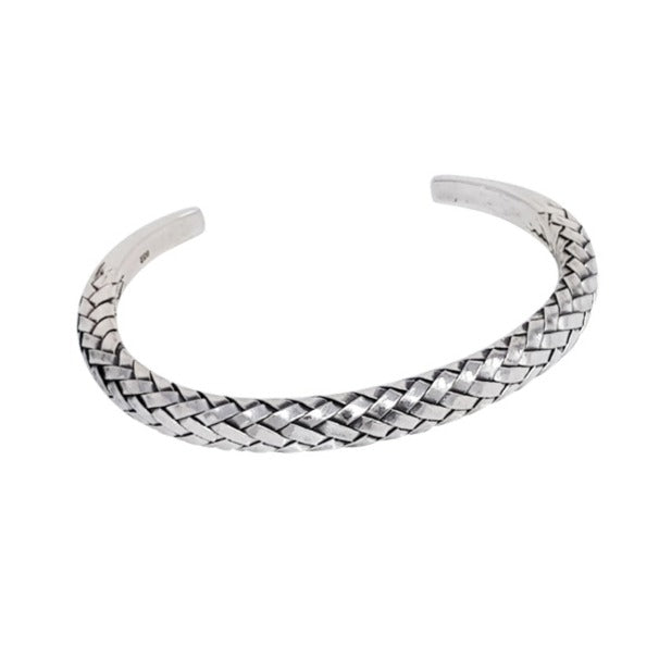 sterling silver weave bracelet bangle