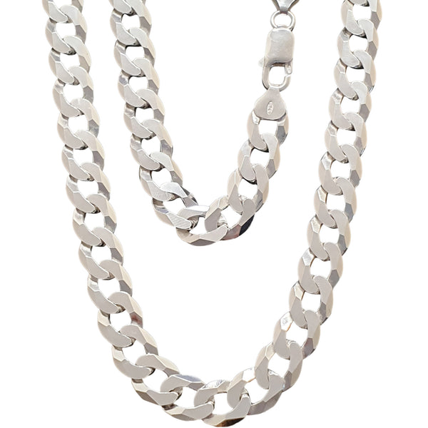 solid silver curb chain