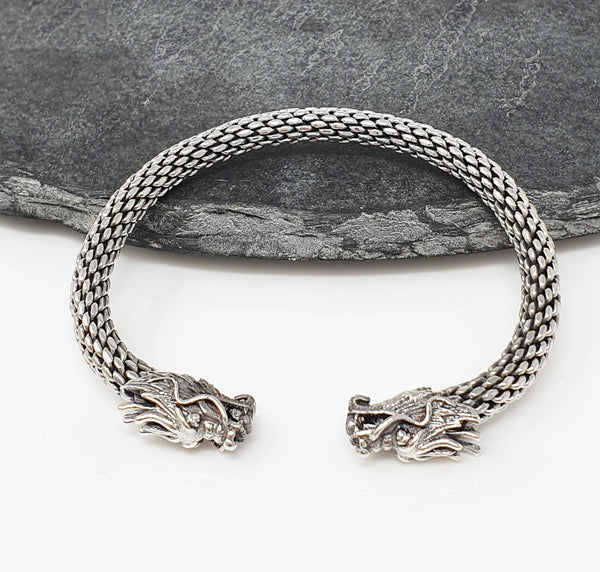 viking silver gothic bangle