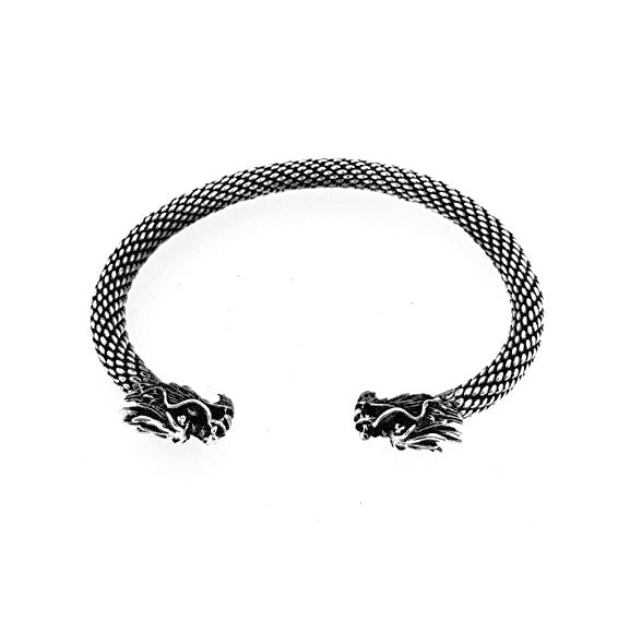 mens dragon bangle viking silver bracelet