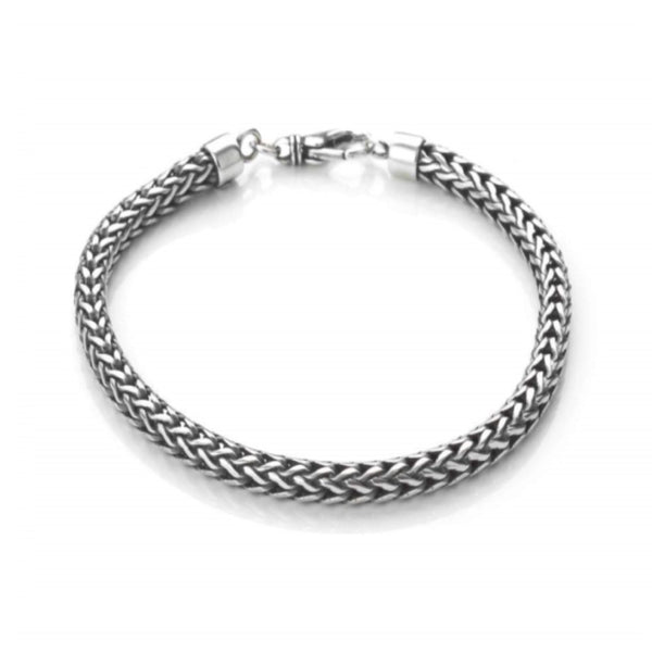 Men's Silver Chain Bracelet Bali Style 