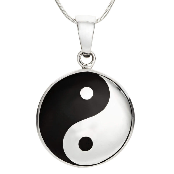 yin yan pendant sterling silver