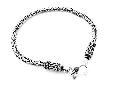 sterling silver bali chain bracelet