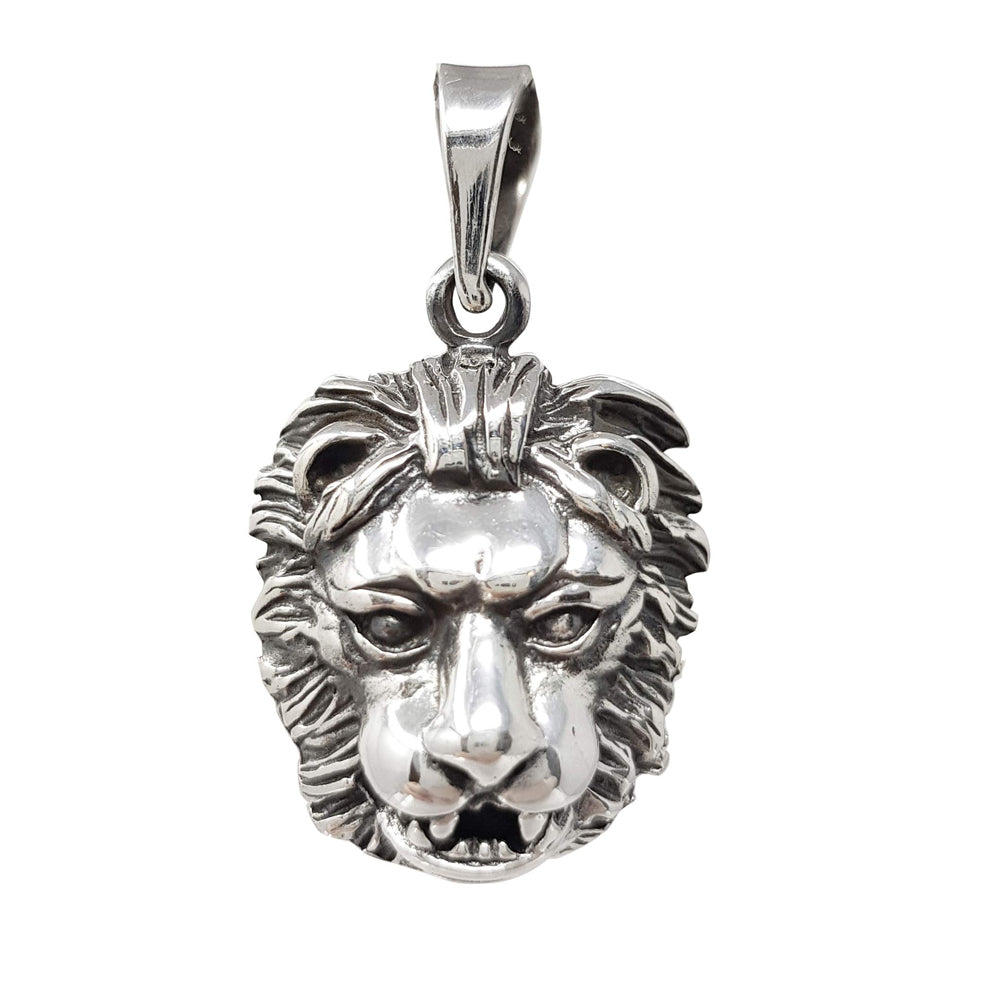 men's silver pendant lion design 925 sterling silver