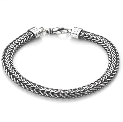 sterling silver Bali chain bracelet