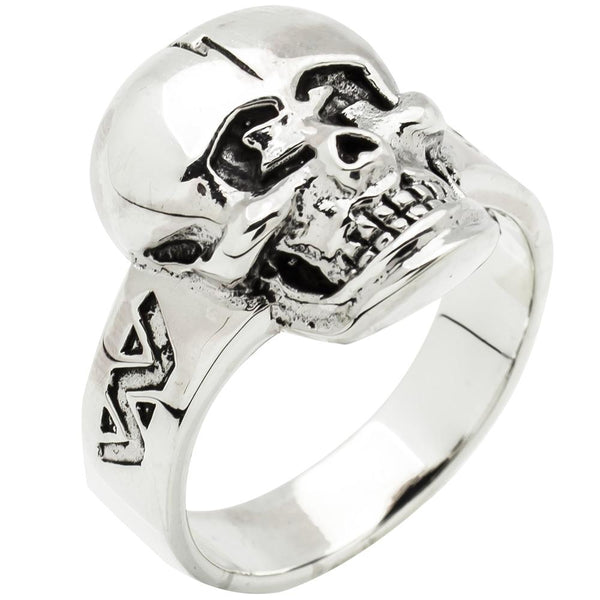 Heavy 925 silver skull ring for Biker