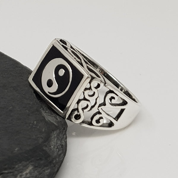 Ying Yang silver ring