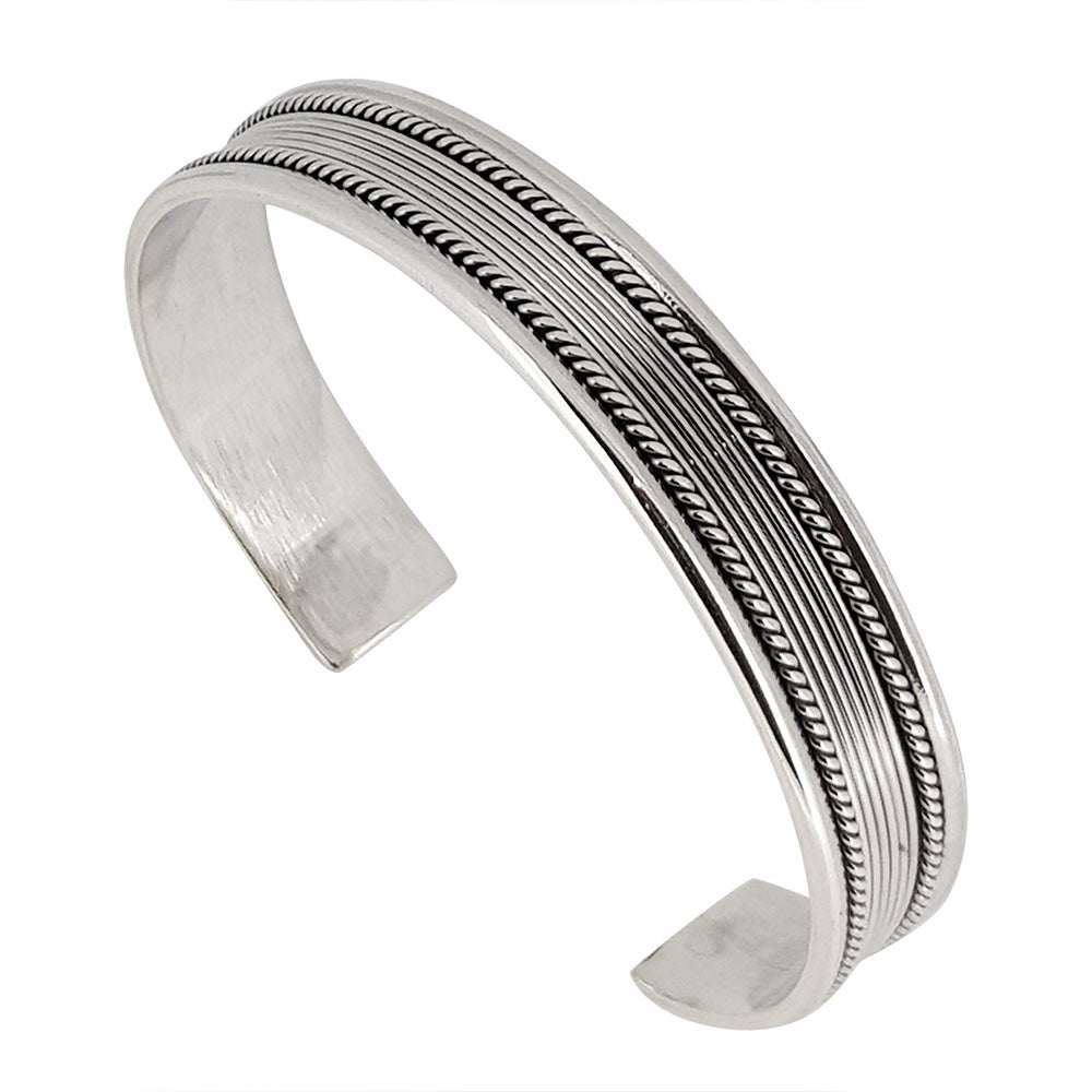 Silver Braided Bangle