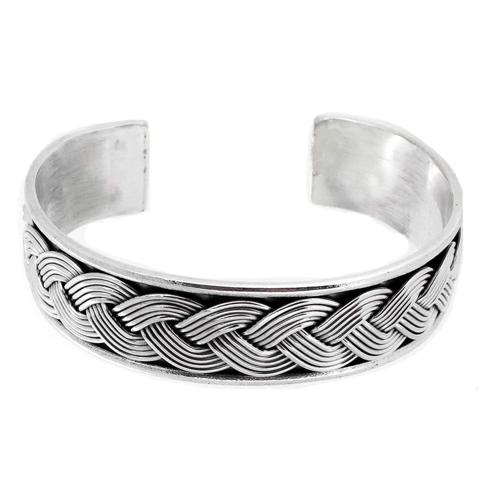 Solid 925 Sterling Silver Bangle Silver Cuff