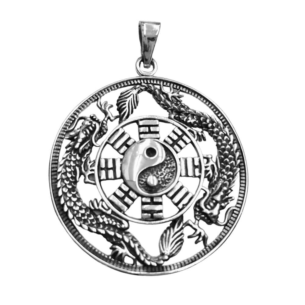 Men's Yin and Yang Flying Dragon Pendant