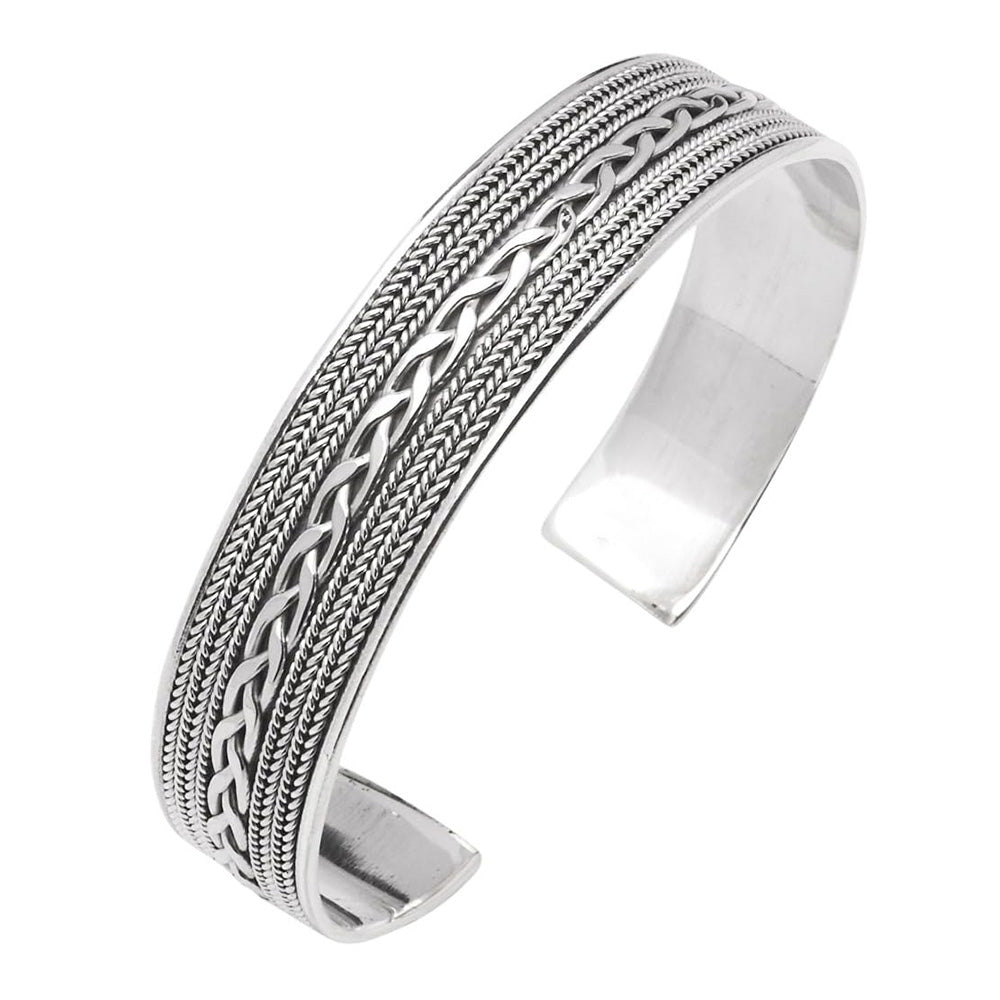 Men's Solid 925 Sterling Silver Bangle