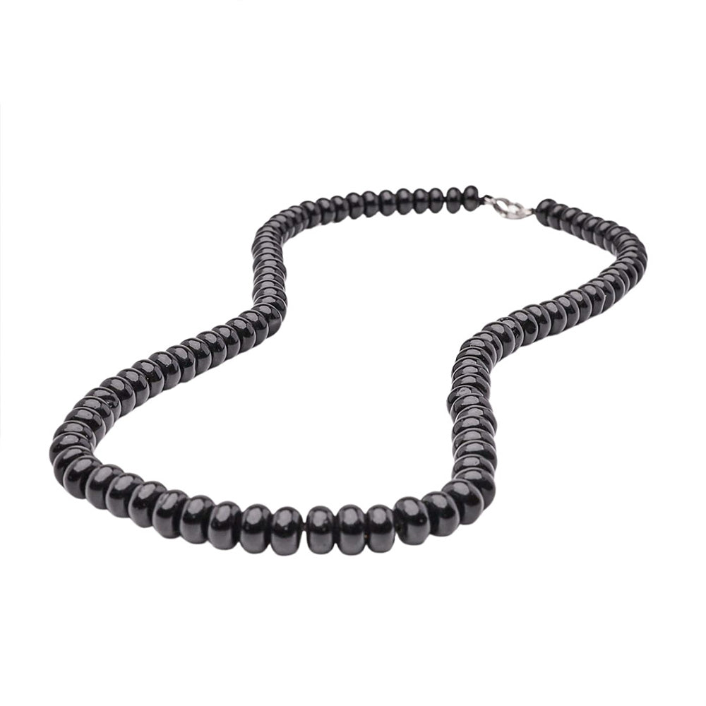 Men's Handmade Black Onyx Beads Chain Necklace