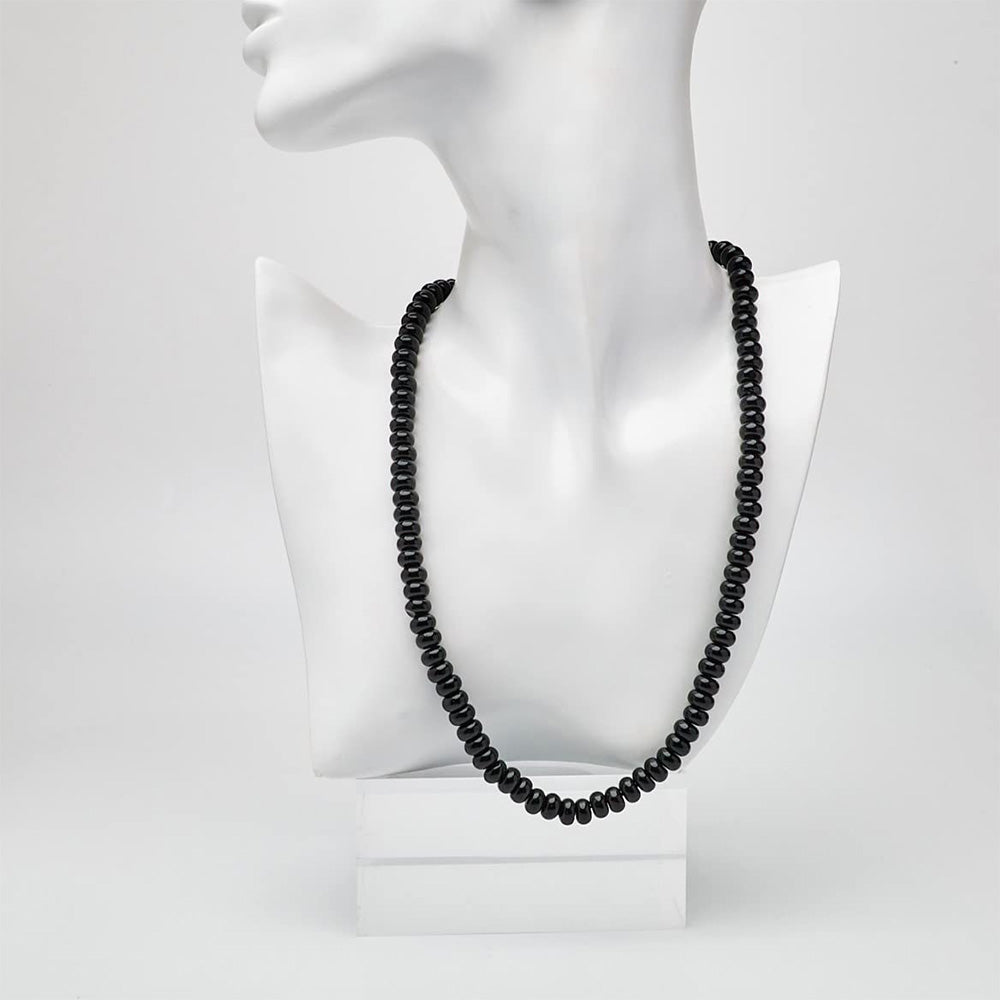 Black Onyx Beads Chain Necklace