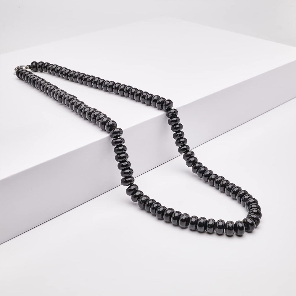 Handmade Black Onyx Beads Chain Necklace