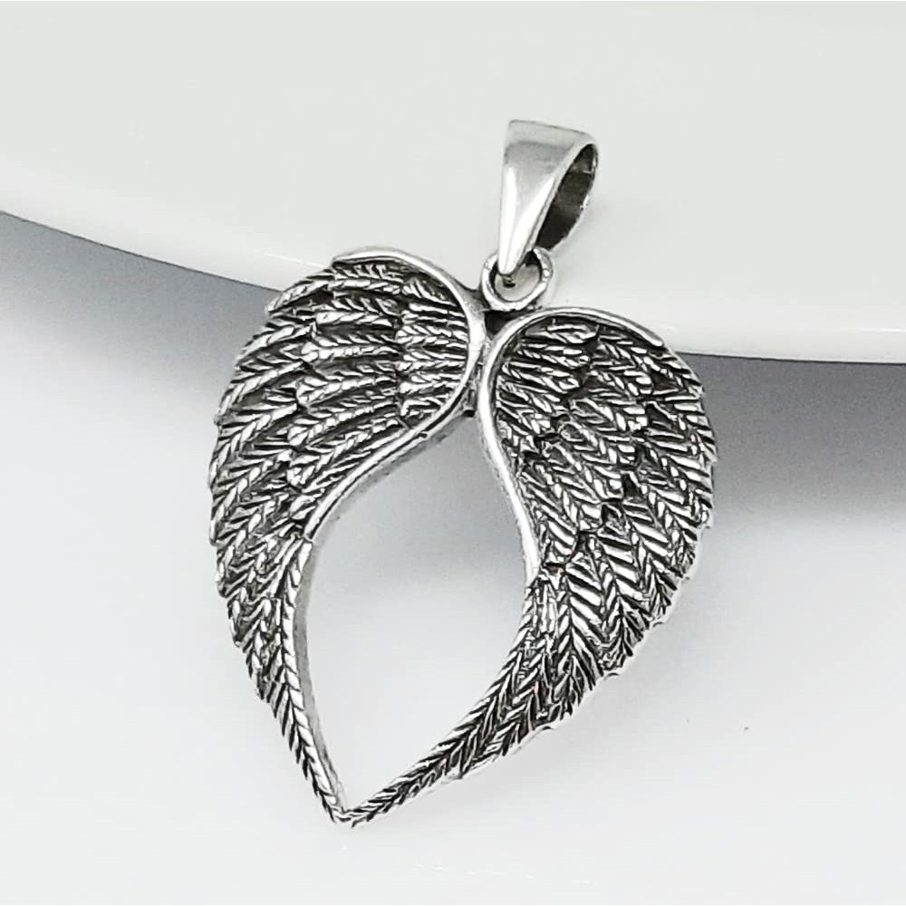 925 Sterling Silver Angel Wings Pendant