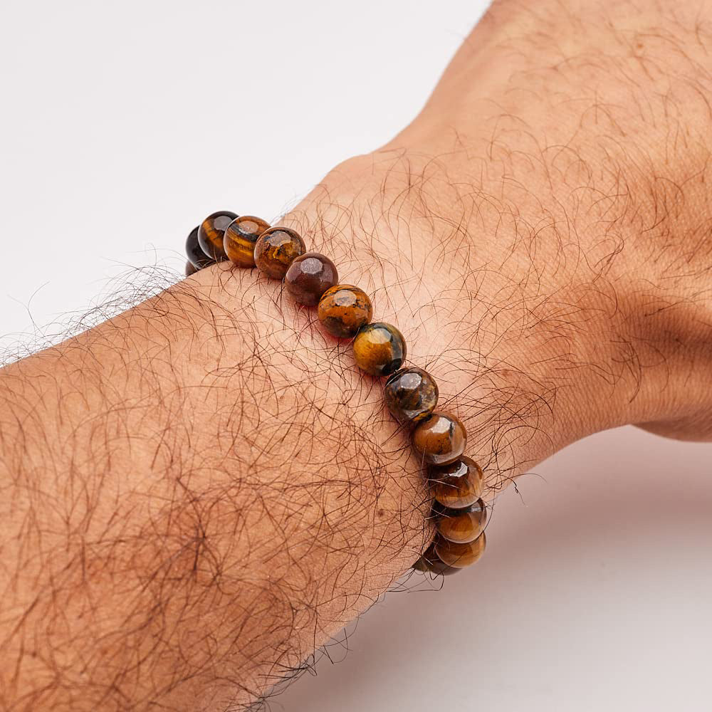 8mm Tigers Eye Gemstone Bracelet