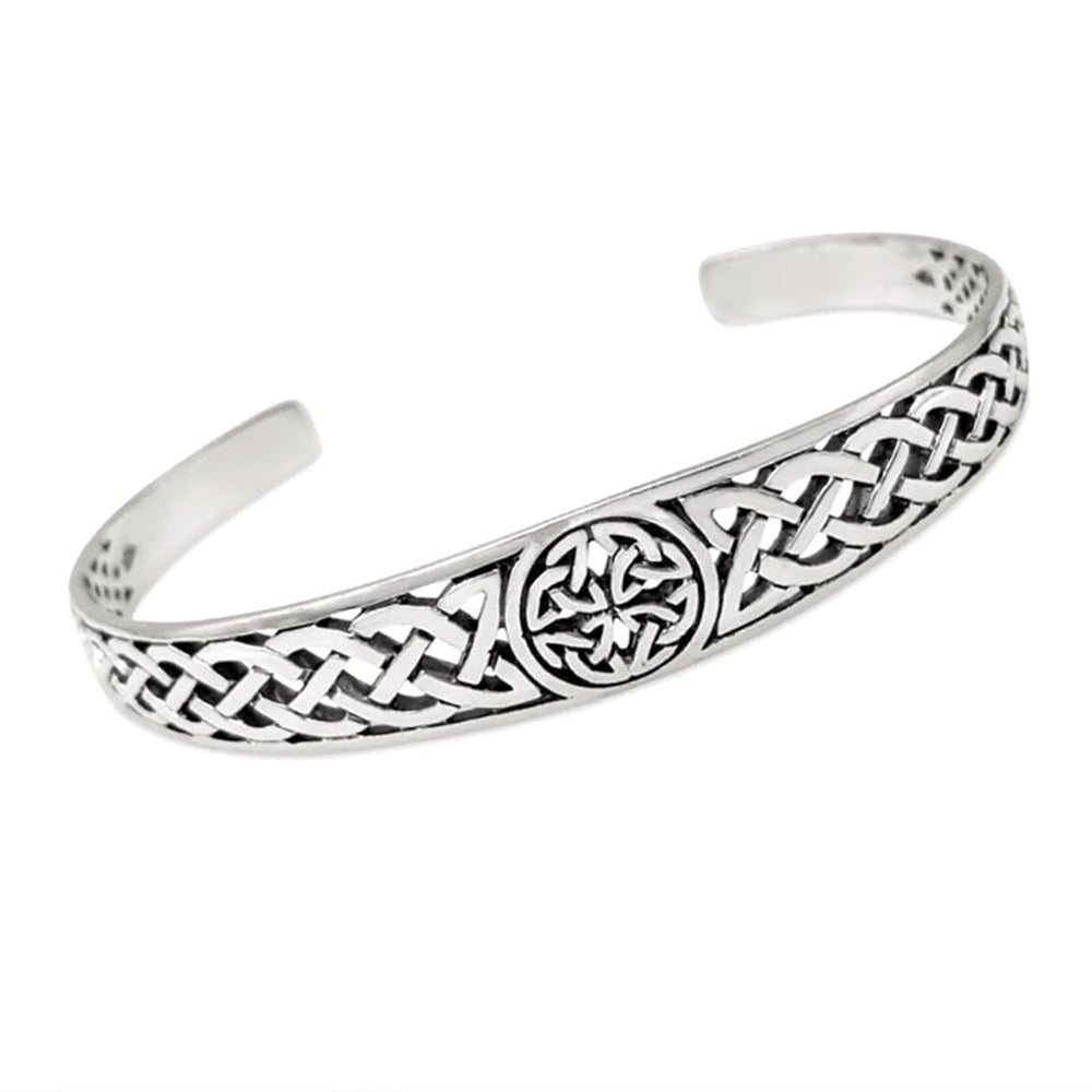 Women's 925 Sterling Silver Bangle Bracelet - Celtic Bangle