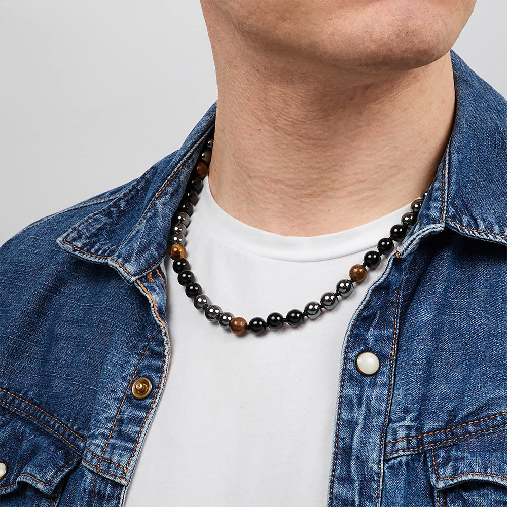 Men's 8MM Bead Necklace