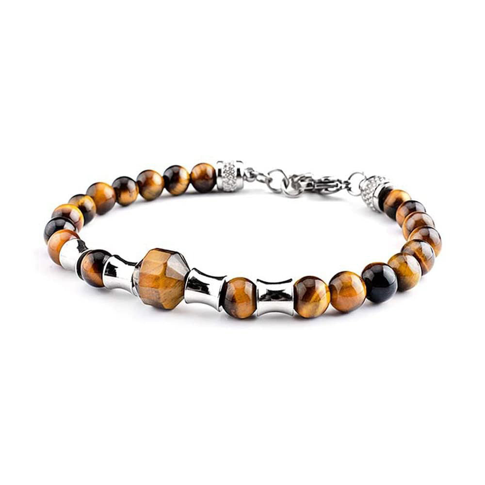 Handmade 6MM Tigers Eye Natural Adjustable Gemstone Bracelet