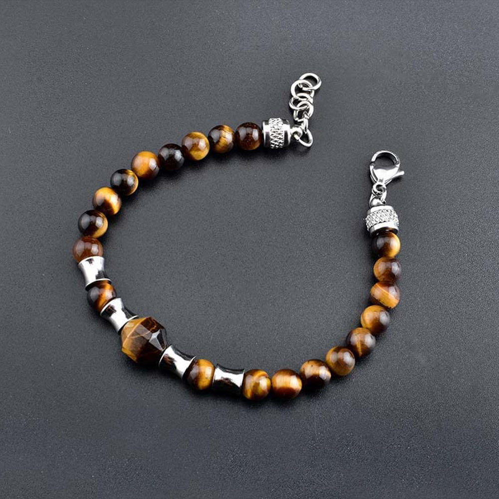 6MM Tigers Eye Natural Bracelet