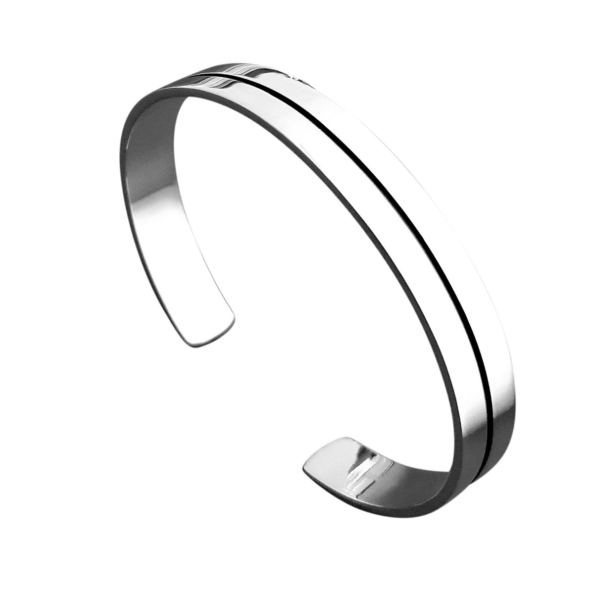 Sterling silver bangle for men