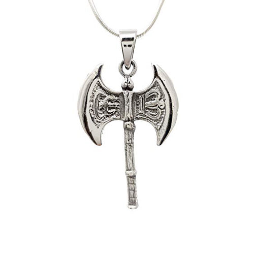 sterling silver viking axe pendant for men and women