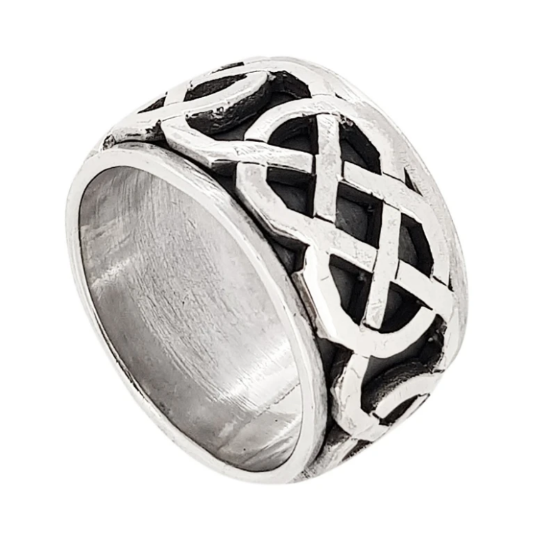 celtic spinning ring for men and women